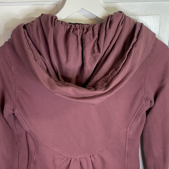 Prairie Underground Mauve Mid-Victorian Hoodie Terry Front-Zip Jacket Sz S - Picture 10 of 10